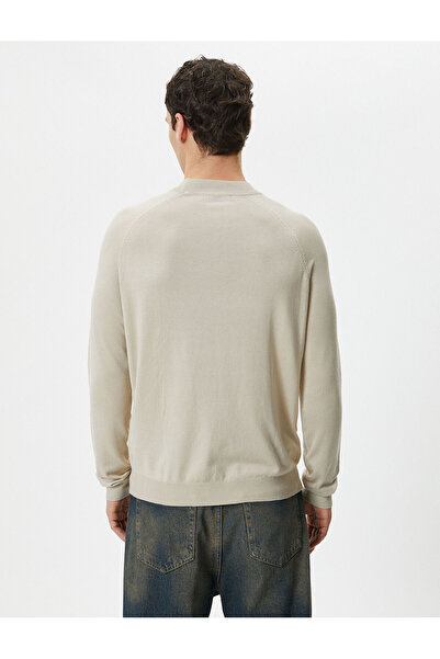 Koton Basic Sweater Knitwear Stand Collar Long Sleeve