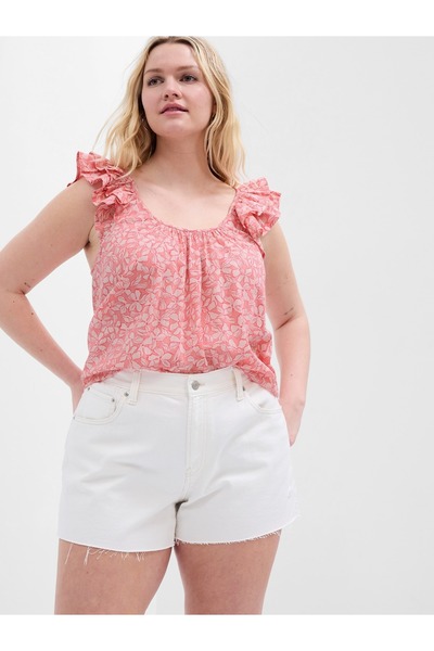 GAP Kadın Pembe Çiçek Desenli Bluz