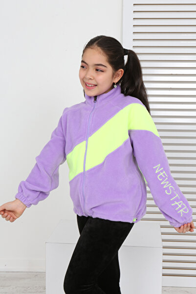 Toontoy Girl's Colorful Fleece Cardigan