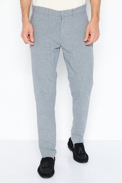 CELIO Men Slim Fit Plain Stretchable Dress Pant, Grey