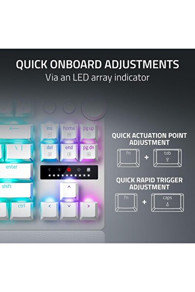 RAZER لوحة مفاتيح رياضية صناعية تناظرية سلكية من Huntsman V3 Pro Tkl: وضع المفاجئة / الزناد السريع / RGB