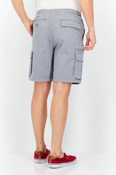 CELIO Men Regular Fit Solid Cargo Shorts, Slate Grey