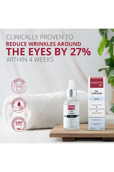 Dermoten Anti-Aging Augenkonturpflegeserum, feuchtigkeitsspendend und straffend mit Collagen für ein jugendliches Aussehen