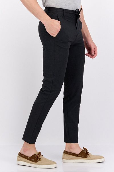 CELIO Men Regular Fit Plain Straight Leg Pants, Grey