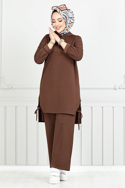 ModaMerve Oyso Fabric Set - Side Laces, Brown, 5687Znk903-M