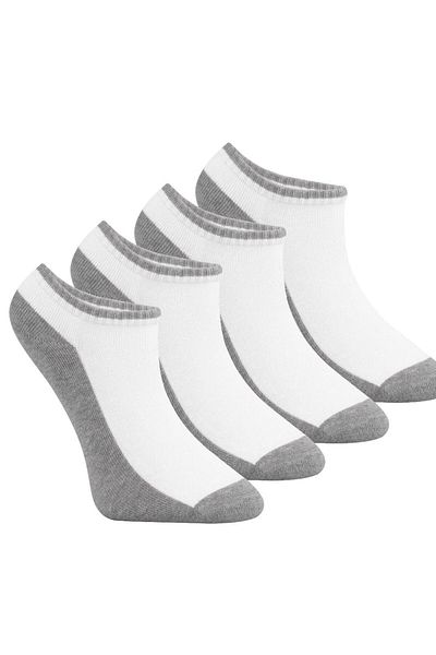 FOURSOLOS 4-Piece Sports Socks, Towel Bottom Booties