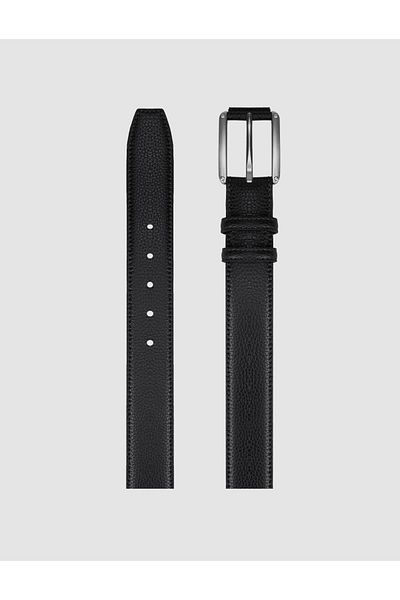 Cabani 100% Genuine Leather Black 4 cm Men's Casual Belt