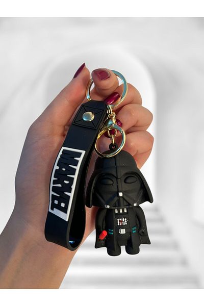 idetta Darth Vader Three-Dimensional Large Size Silicone Keychain & Bag Ornament