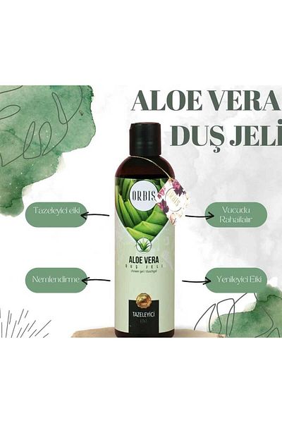 ORBİS Aloe Vera Shower Gel 400 ml Refreshing Effect with Moisturizing Content Togin Brand Bag Gift