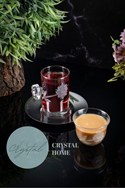 crystal home 18 Piece Tea and Coffee Set