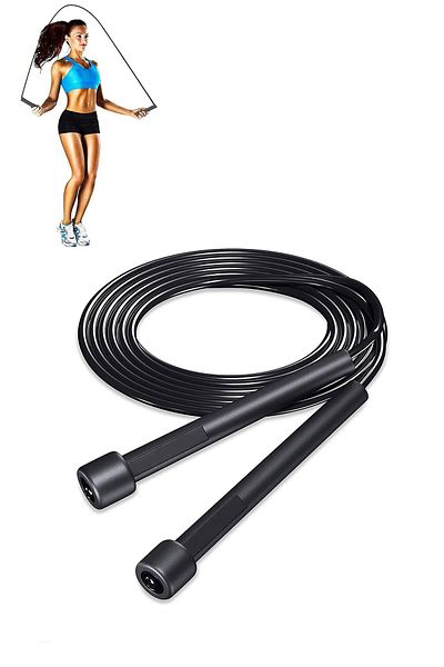 Factorial Athlete Jump Rope Black Training Rope Aerobics Exerciser Body Muscle Building Fat Burning Equipment