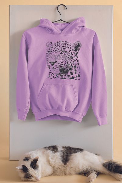ADABEBEK Hanorac oversize cu imprimeu leopard în stil băiat