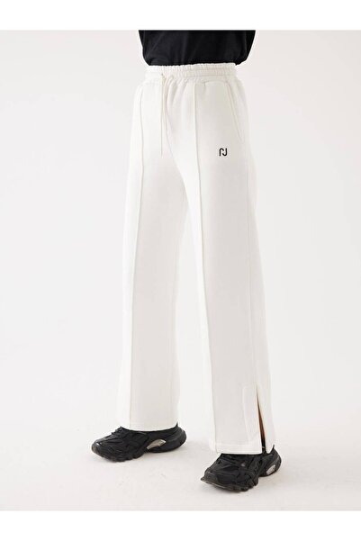 Juste Studio White Raised Slit Detail Jogger