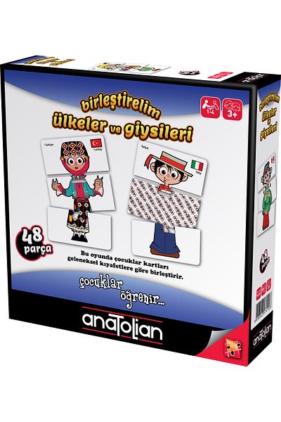 Anatolian Puzzle Let's Assemble Countries and Clothes - 48 Pieces (Code: 7410)