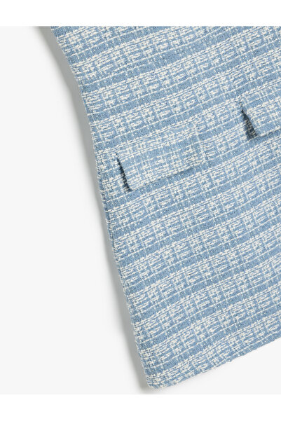 Koton Rochie din tweed cu bretele cu detaliu de buzunar