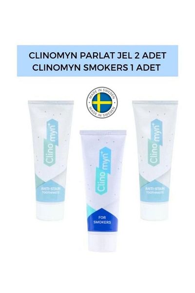 Clinomyn Smokers 75ml + Fresh Gel Toothpaste - Clear Brightening and Whitening, Pack of 2