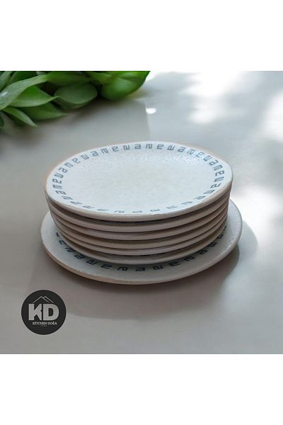 Kütahya Porselen 7 Pieces Cake, Dessert, Breakfast Plate
