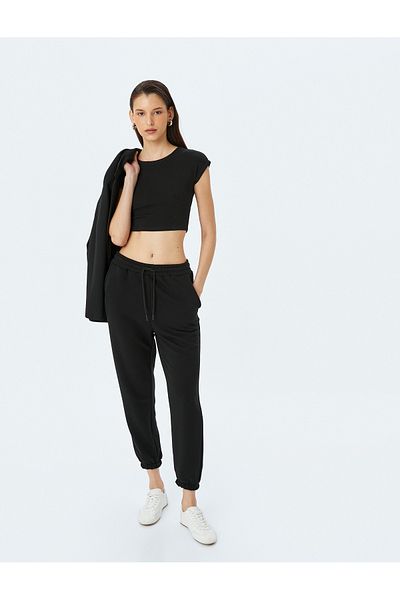 Koton Παντελόνι Jogger Sweat με δεμένη μέση με τρεις τσέπες