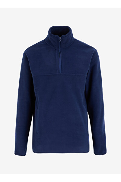 Jeep Lacivert Erkek Dik Yaka Relaxed Polar Sweatshirt C4WM-SWT4201