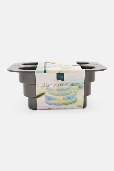 Kitchen Craft Chicago Metallic Non-stick Round Shape Mini Cake Pan, Dark Grey