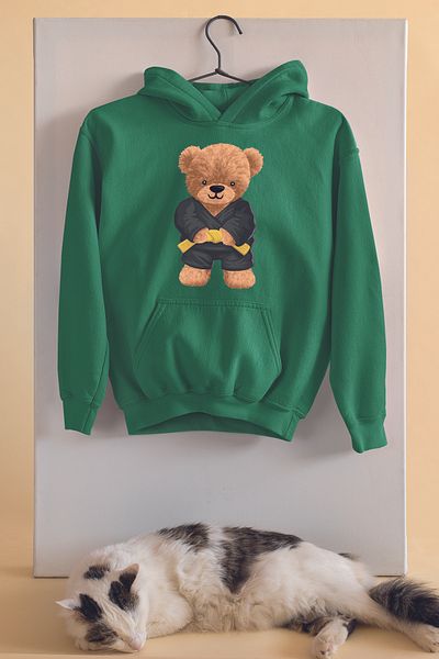 ADABEBEK Unisex oversize dětská mikina Taekwondo Bear s potiskem