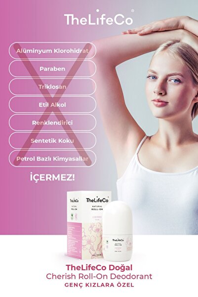 The LifeCo %100 Doğal Roll-on White Flowers Woman & Roll-on Cherish Teenage 60 ml (DOĞAL DEODORANT)