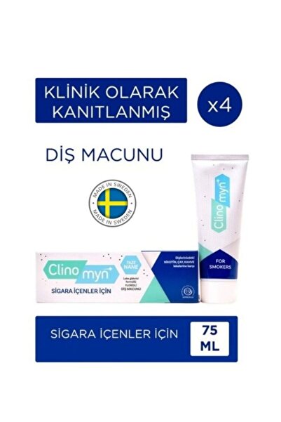 Clinomyn Sigara Içenler Için Diş Beyazlatan Leke Giderici Diş Macunu 75 ml X 4 Adet