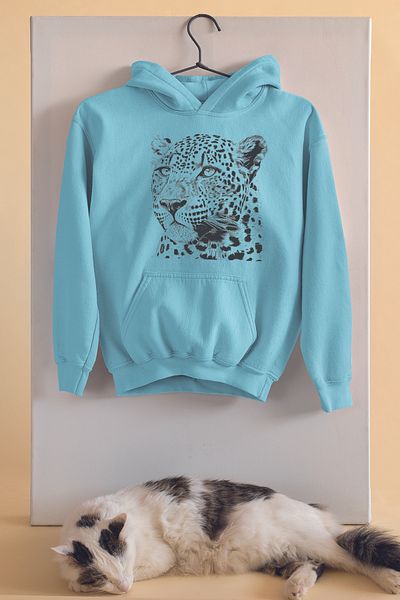 ADABEBEK Hanorac oversize cu imprimeu leopard în stil băiat
