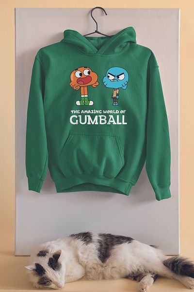 ADABEBEK Детски суичър с щампа Gumball, унисекс