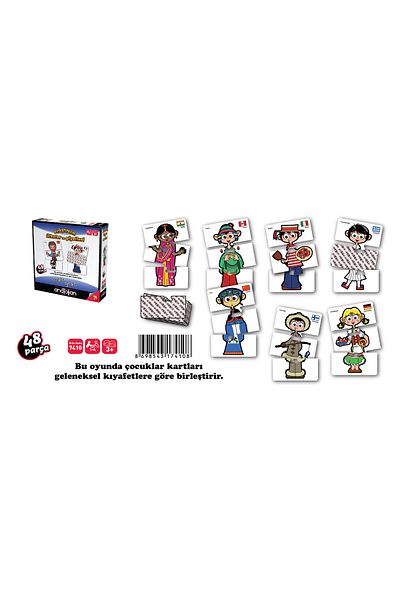 Anatolian Puzzle Let's Assemble Countries and Clothes - 48 Pieces (Code: 7410)