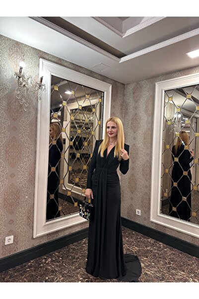 Sultan Ekşioğlu Tasarımı Drape Detaylı  Elbise