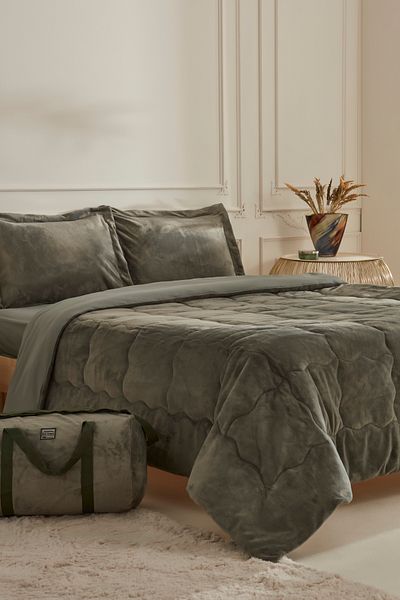 Karaca Home Flufy Double Soft Dream Comfort Set Khaki