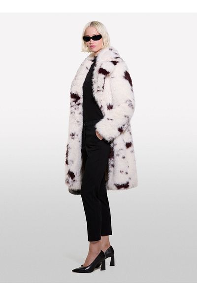 Sisley Pantaloni negri normali cu talie înaltă pentru femei 48M855BK7