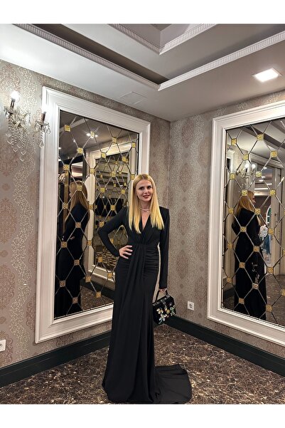 Sultan Ekşioğlu Tasarımı Drape Detaylı  Elbise
