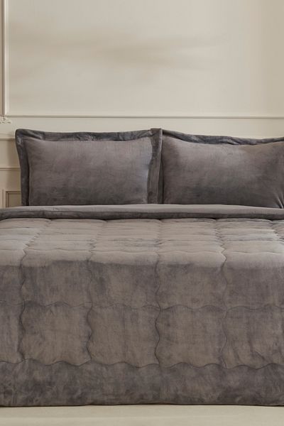 Karaca Home Flufy Single Soft Dream Comfort Set Anthracite