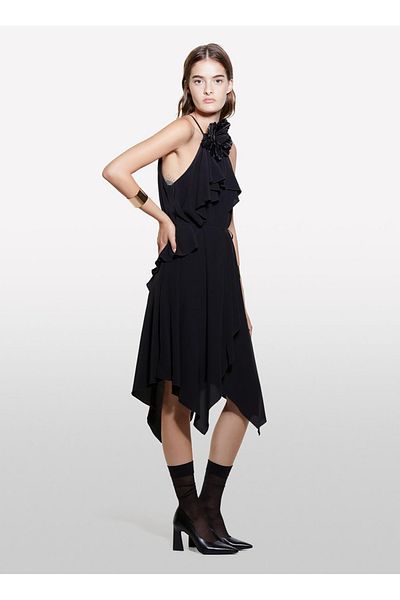 Sisley Halter Neck Μαύρο Μίνι Γυναικείο Φόρεμα 4LNTLV06M