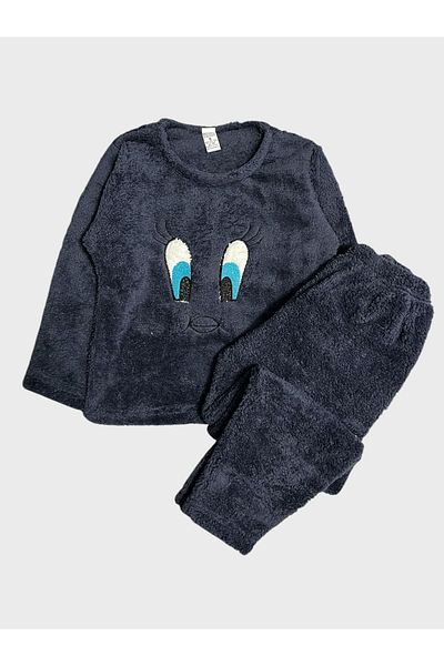 Fil Kids Set de pijamale de iarnă cu mâneci lungi cu model Tweety afumat pentru băiat
