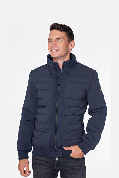 Guess Erkek QUILTED JACKET Şişme Mont - Lacivert