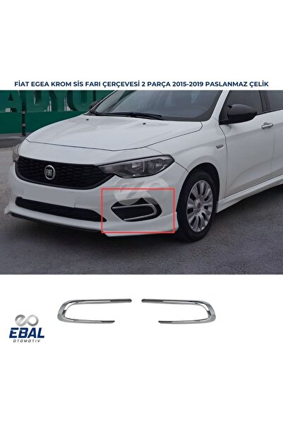 EBAL OTO AKSESUAR Fiat Egea Krom Sis Farı Çerçevesi 2015-2019 Paslanmaz Çelik
