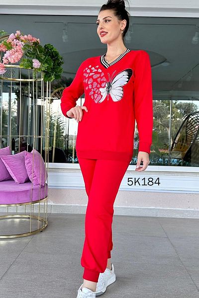 İnce Topuk Face Printed 2 Thread Set 5K185