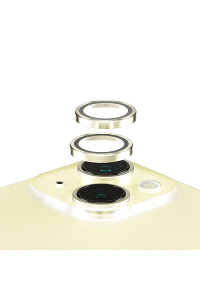 PanzerGlass Hoops Camera Lens Protector iPhone 15 and 15 Plus - Yellow