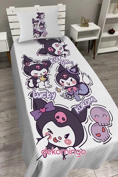dekomingo White Background Kuromiler Baby and Child Base Pique Set