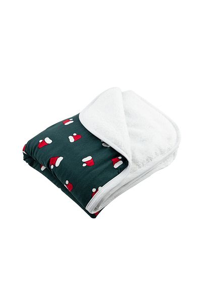 Bross Fur Baby Blanket 70*100 with Green Hat