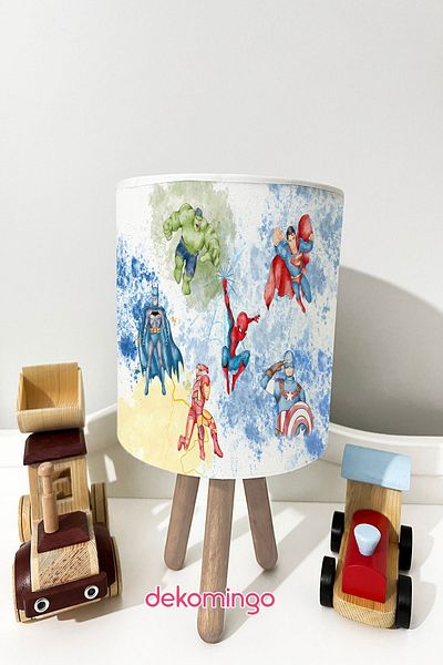 dekomingo Colorful Superhero Baby and Children's Room - Lampshade