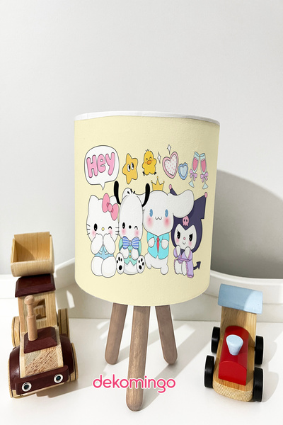 dekomingo Yellow Horizontal Sanrio Patterned Baby and Children's Room Set