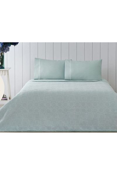 Taç Doretta Mint Double Pique Set - Crown Jacquard