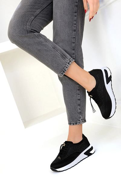 StWenn Tenis de modă casual cu șireturi din cauciuc
