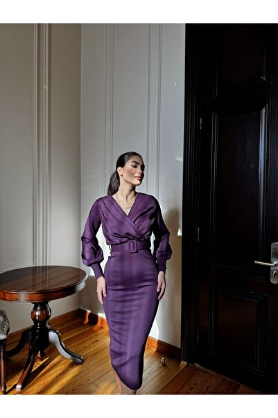 Sindimoda Enora Kemer Detay Kalem Elbise 582382