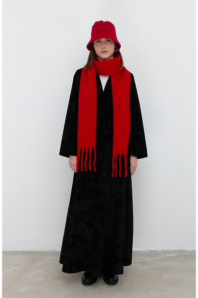 Fatma Atasoy Black Kimono with Crach Velvet Tie