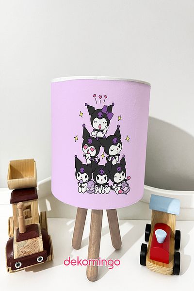 dekomingo Lilac Kuromiler Baby and Children's Room - Lampshade with Ears